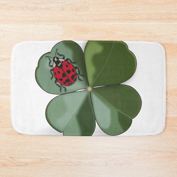 Item preview, Lucky Ladybird on Four-Leaf Clover" (Simple, symbolic, and search-friendly) designed and sold by Vector Woofs.