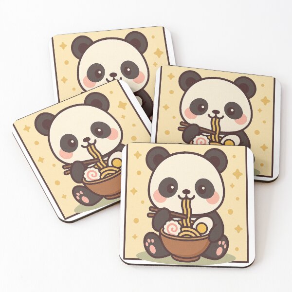 Item preview, Cute Panda Eating Ramen – Kawaii Japanese Food T-Shirt & Sticker designed and sold by lonexofficial.