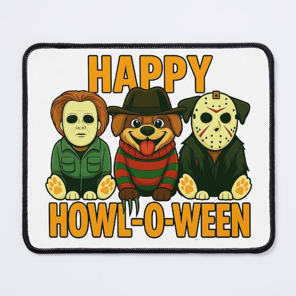 Item preview, Happy Howl-O-Ween Cute Horror Dog Halloween Design designed and sold by WayoftheWater.