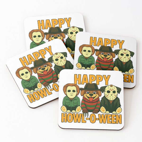 Item preview, Happy Howl-O-Ween Cute Horror Dog Halloween Design designed and sold by WayoftheWater.