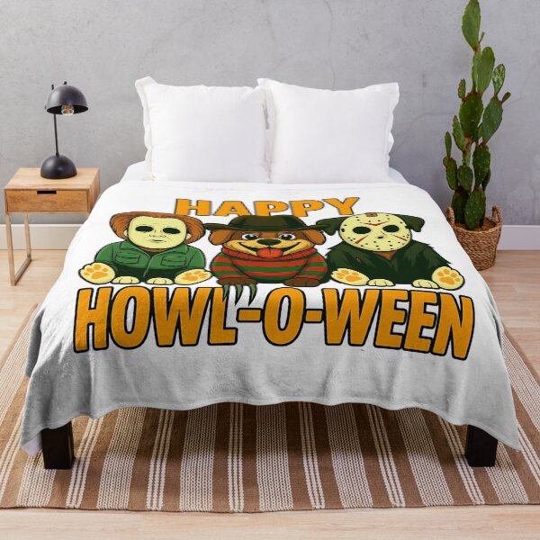 Item preview, Happy Howl-O-Ween Cute Horror Dog Halloween Design designed and sold by WayoftheWater.