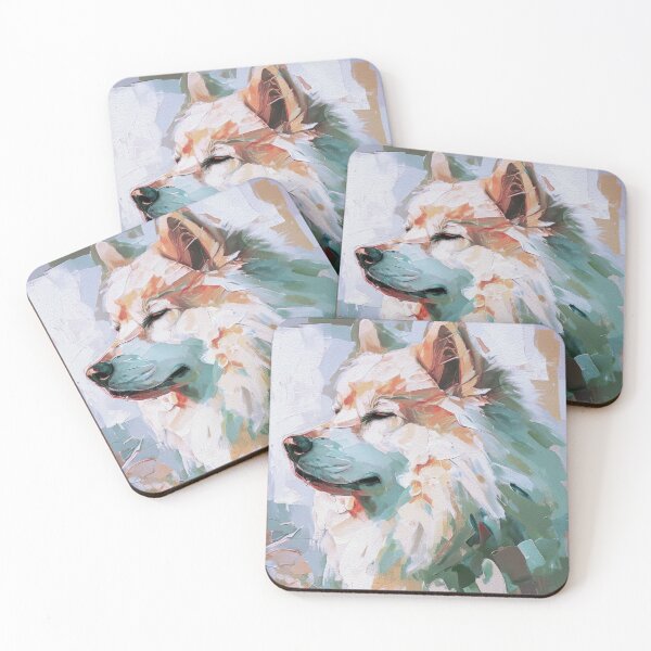 Item preview, Samoyed Expressionist Portrait designed and sold by caracatita75.