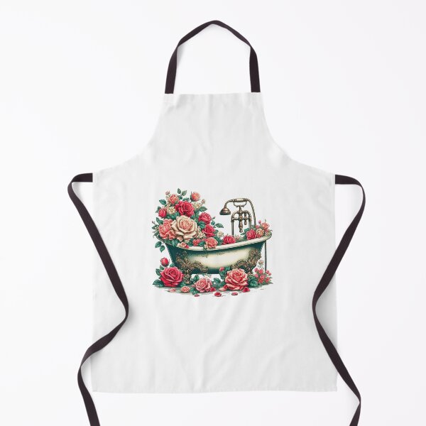Item preview, beautiful vintage bath with vibrant roses designed and sold by nicnacc.
