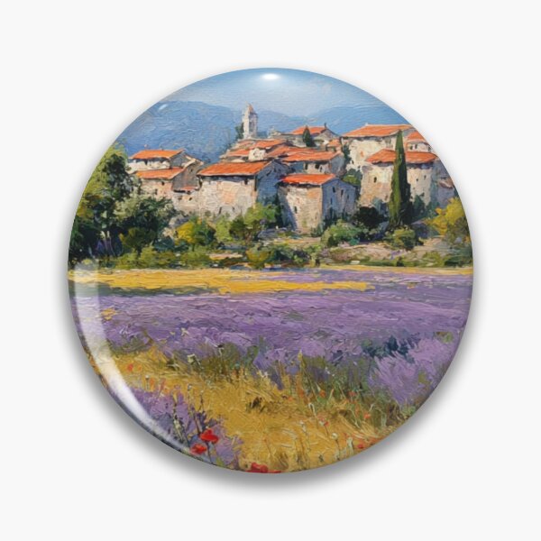 Aperçu de l'œuvre Peinture paysage de Provence - champ de lavande et village créée et vendue par mliotard.