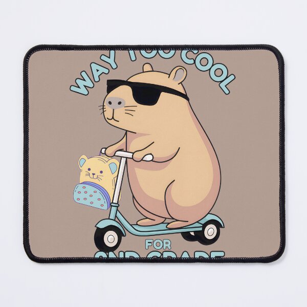 Item preview, Too Cool For 2nd Grade Capybara Scooter designed and sold by Christine Love.