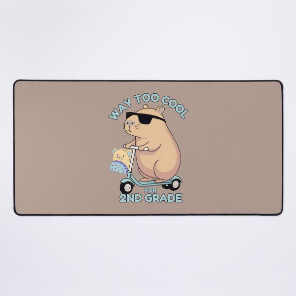 Item preview, Too Cool For 2nd Grade Capybara Scooter designed and sold by Christine Love.