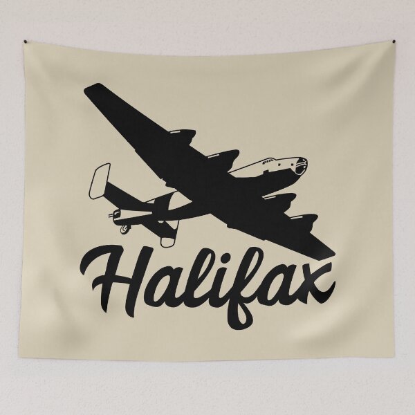 Item preview, Halifax Bomber British WW2 Plane Flying Silhouette designed and sold by MilitaryMart.