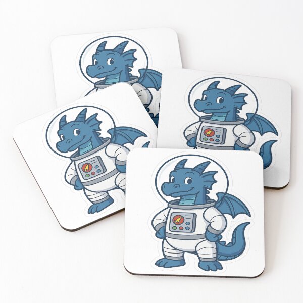 Item preview, Astronaut Dragon in Space Suit Illustration designed and sold by WilGrowDesigns.
