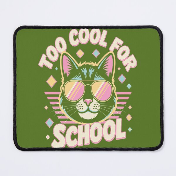 Item preview, Too Cool For School Cat Retro 80s Kitten Design designed and sold by Victoria Kelly.