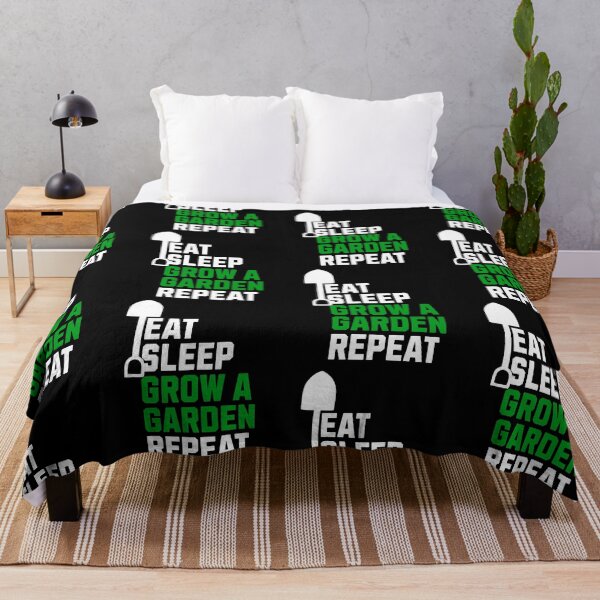 Item preview, funny Eat Sleep Grow A Garden Repeat, gardener work, green thumb design designed and sold by LuxeGraphix.
