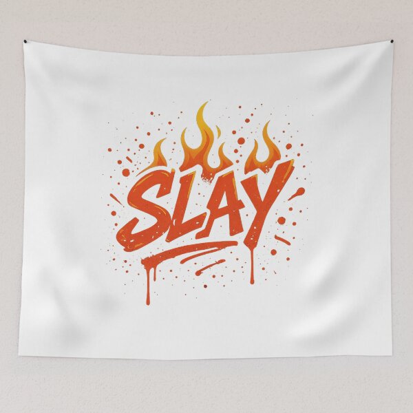 Item preview, SLAY – Fire Graffiti Tee designed and sold by PastimeMastery.