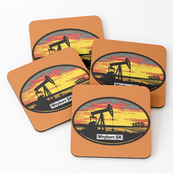 Item preview, Weyburn Saskatchewan Oilfield, Oil Patch Prairie Sunset SK Canada designed and sold by meganohm.