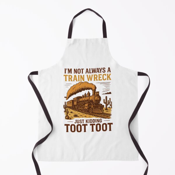 Item preview, vintage I’m Not Always A Train Wreck Just Kidding Toot Funny Train Quote designed and sold by LuxeGraphix.