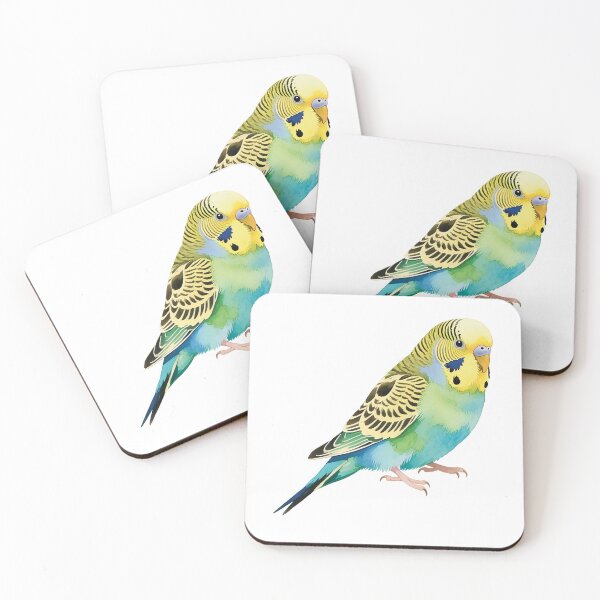 Item preview, Budgies in watercolor  designed and sold by Origen88.