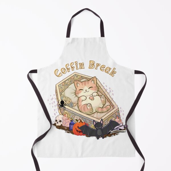 Item preview, Coffin Break Cat – Funny Kawaii Soft Goth Sticker / Tee designed and sold by RetroFlow Designs..
