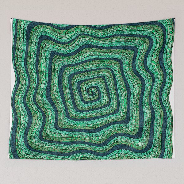 Item preview, Green Twisted neurographic textured coil rope designed and sold by DaveDanchuk.