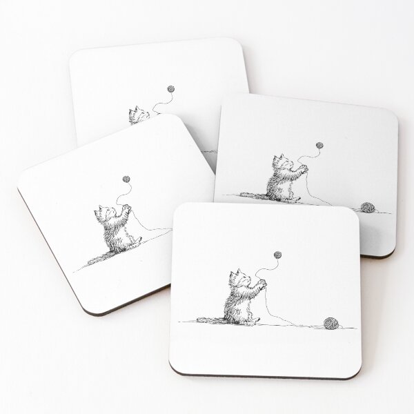 Item preview, Cute kitten playing with yarn designed and sold by abicir.