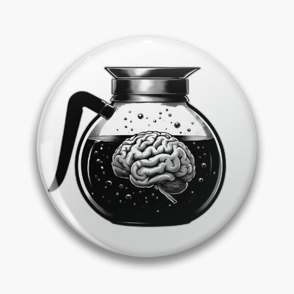 Item preview, Zombie Coffee Pot with Brain designed and sold by NightTimeJ.