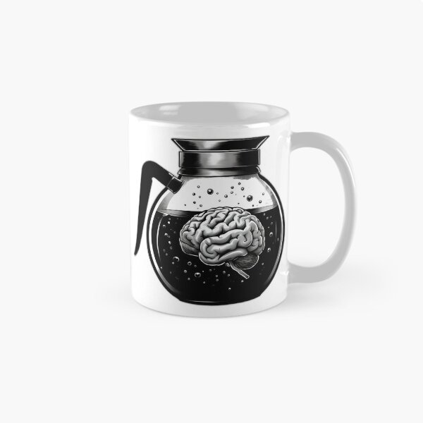 Aperçu de l'œuvre Cafetière zombie avec cerveau créée et vendue par NightTimeJ.