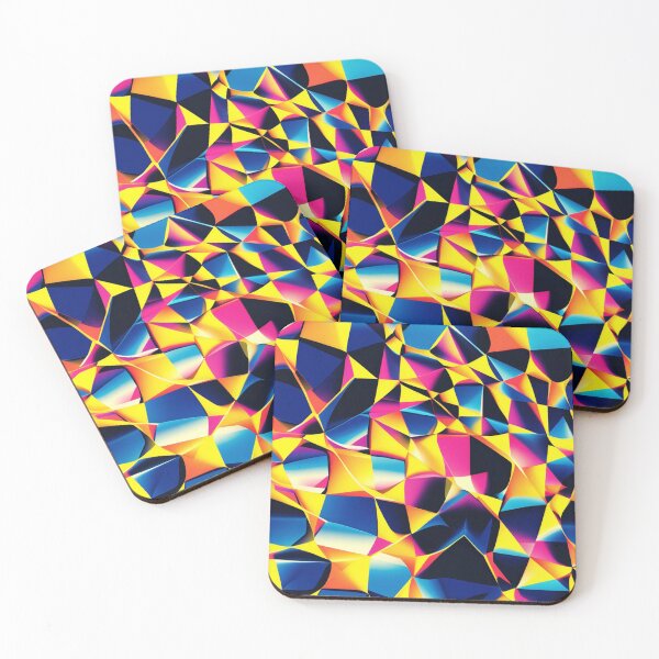 Item preview, Vibrant Fractured Neon Geometric Chaos designed and sold by weirdfishes123.