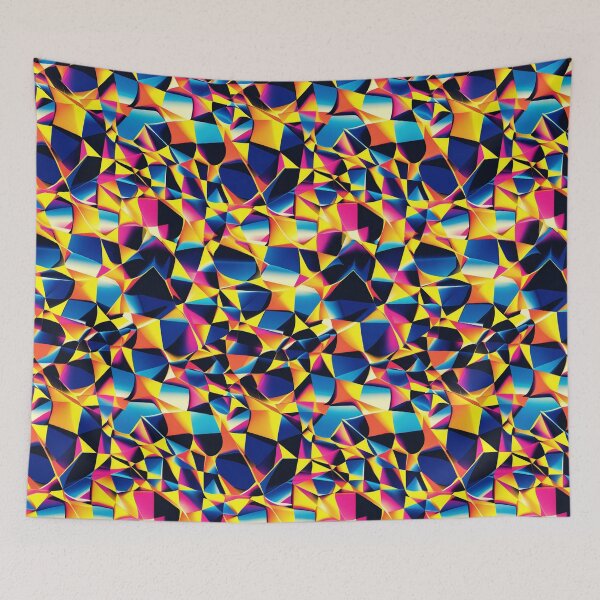 Item preview, Vibrant Fractured Neon Geometric Chaos designed and sold by weirdfishes123.