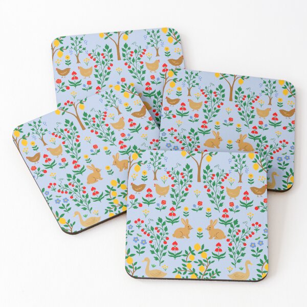 Item preview, Folk Art Farmyard Rabbits designed and sold by Loomandlorebyh.