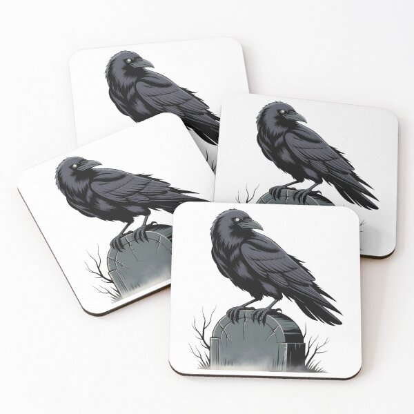 Item preview, Beautiful Black Crow Raven Bird Silhouette designed and sold by UrbanHowlz.