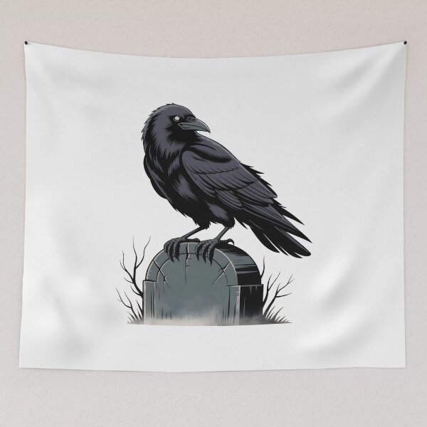 Item preview, Beautiful Black Crow Raven Bird Silhouette designed and sold by UrbanHowlz.