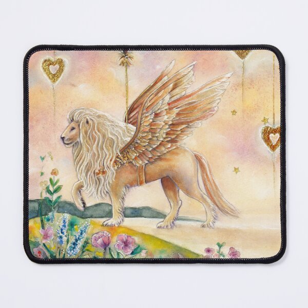 Item preview, Products featuring the original watercolor painting, Celestial Guardian of the Heartlight, by Alessandra Jann-Jordan of AJJ Arts, 2025. designed and sold by AJJARTSLLC.