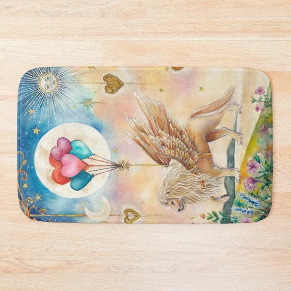 Item preview, Products featuring the original watercolor painting, Celestial Guardian of the Heartlight, by Alessandra Jann-Jordan of AJJ Arts, 2025. designed and sold by AJJARTSLLC.