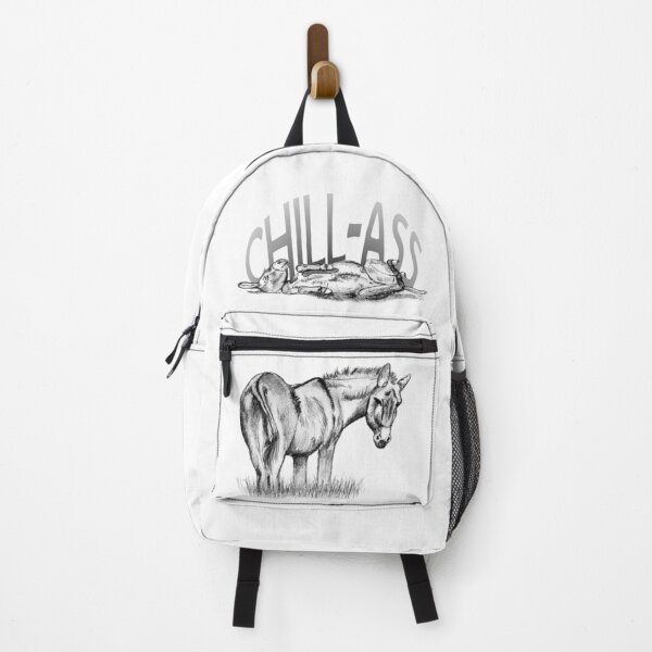 Item preview, Drawing of a donkey rolling on the ground - black and white version with English text designed and sold by SylvieG18.