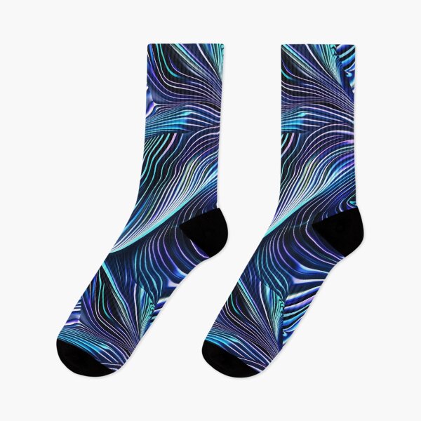 Item preview, Iridescent Flowing Wave Line Art designed and sold by weirdfishes123.