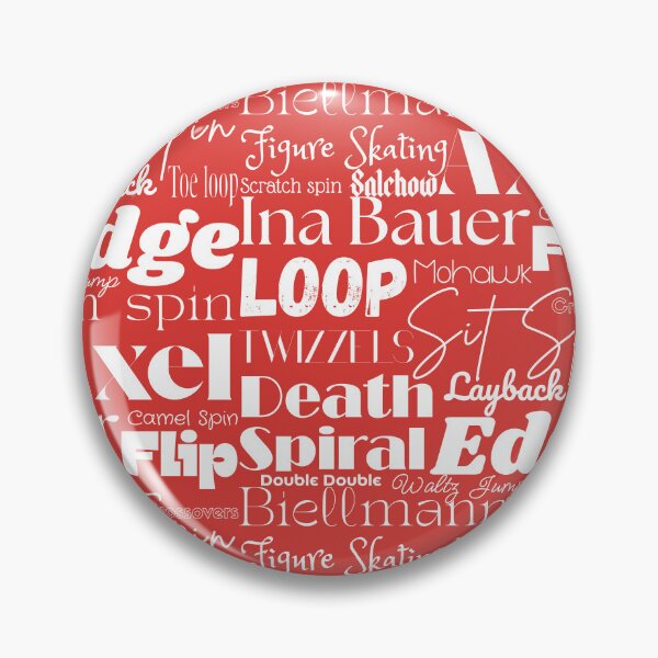 Item preview, Figure Skating Words- Subway Style Print-Red designed and sold by PD-Skating.