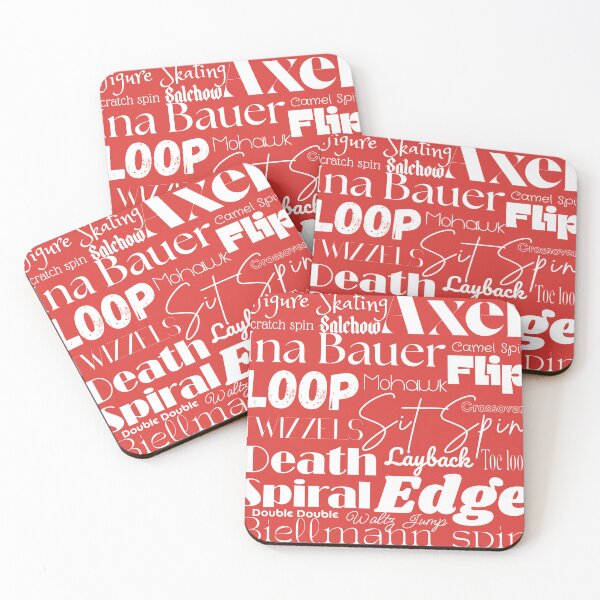 Item preview, Figure Skating Words- Subway Style Print-Red designed and sold by Purposely Designed.