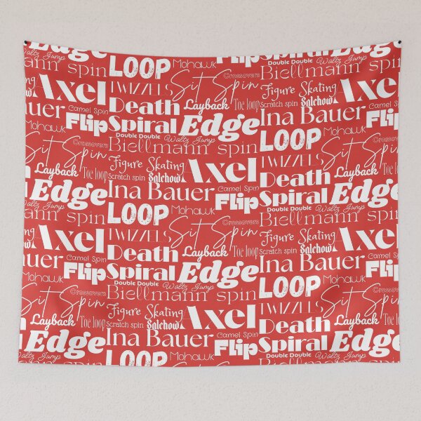 Item preview, Figure Skating Words- Subway Style Print-Red designed and sold by PD-Skating.