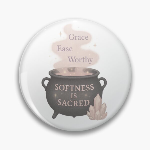Item preview, Softness is Sacred Cauldron | Witchy Law of Attraction Sticker & Printable Wall Art | Printable Sticker designed and sold by HerDreamCodes.