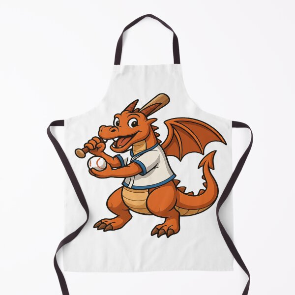 Item preview, Cartoon Dragon Playing Baseball Illustration designed and sold by WilGrowDesigns.