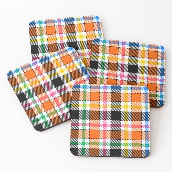 Item preview, Orange Black Multicolored Flannel Tartan Pattern Design  designed and sold by PatternTitan.