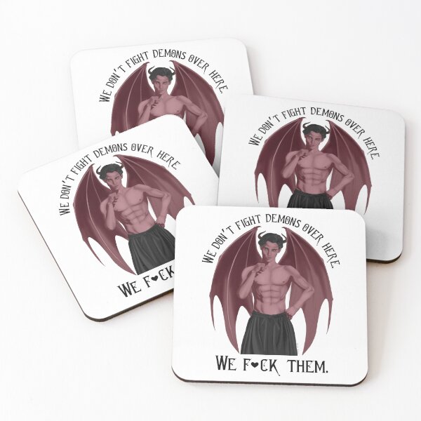 Item preview, We don’t fight demons here. We f*ck them.  designed and sold by mmrees.