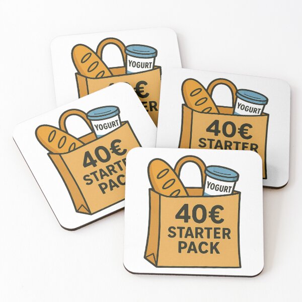 Item preview, 40€ Starter Pack Funny Inflation Meme – Bread and Yogurt Grocery Bag Design designed and sold by darkan1.