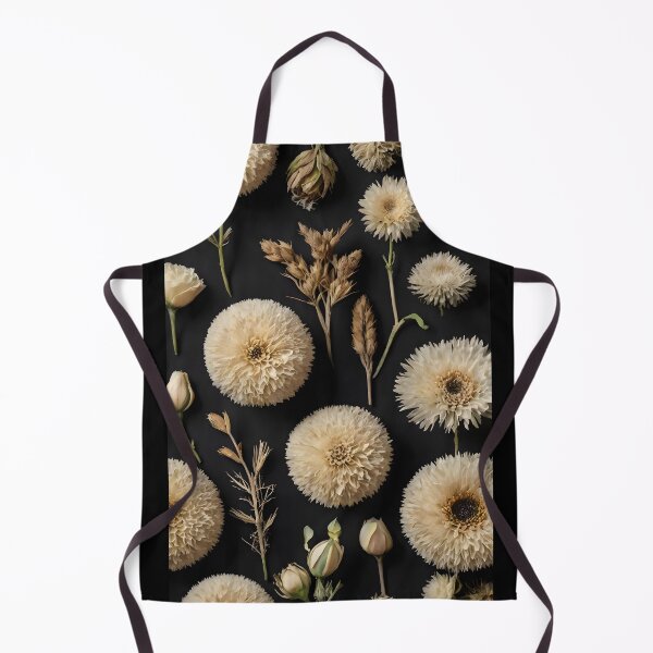 Artikelvorschau, Winterblüte – Weiße und beige Trockenblumen auf Schwarz entworfen und verkauft von EmeraldeaArt.