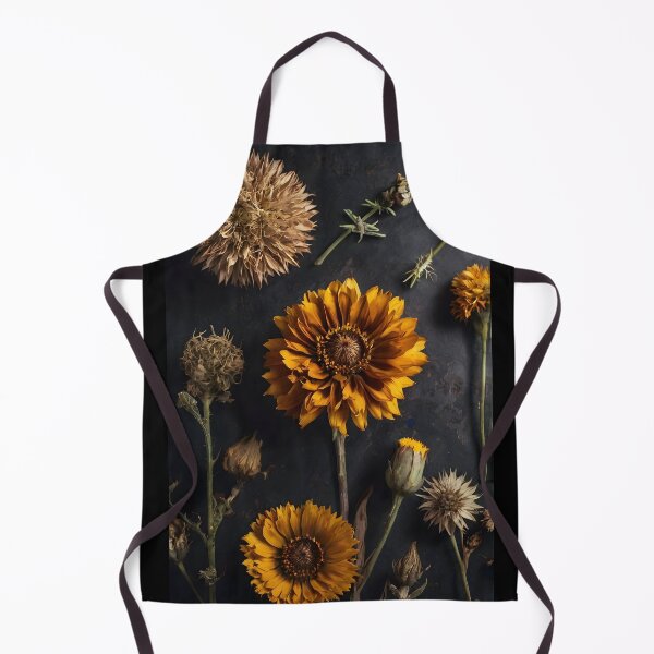 Artikelvorschau, Goldene Ringelblume, getrocknete Blumen auf Dunkelgrau entworfen und verkauft von EmeraldeaArt.