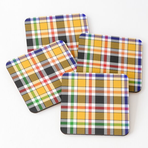 Item preview, Yellow Black Multicolored Flannel Tartan Pattern Design  designed and sold by PatternTitan.