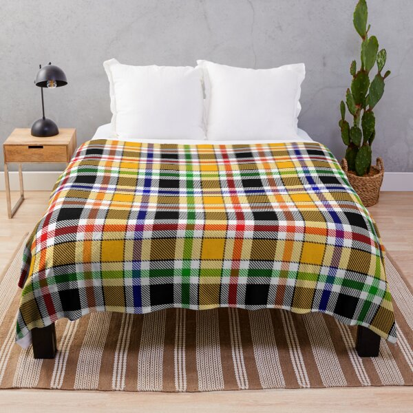Item preview, Yellow Black Multicolored Flannel Tartan Pattern Design  designed and sold by PatternTitan.