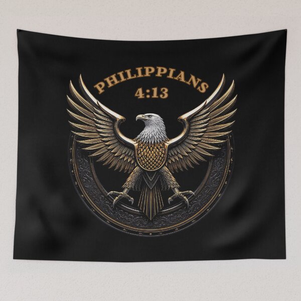 Item preview, Philippians 4:13 – Majestic Eagle Emblem | Power in Faith by All43 designed and sold by All43.