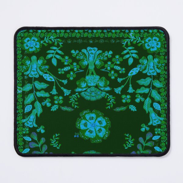 Item preview, Green Folk Floral Tapestry designed and sold by Loomandlorebyh.
