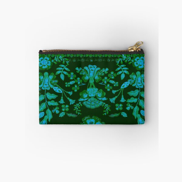 Item preview, Green Folk Floral Tapestry designed and sold by Loomandlorebyh.