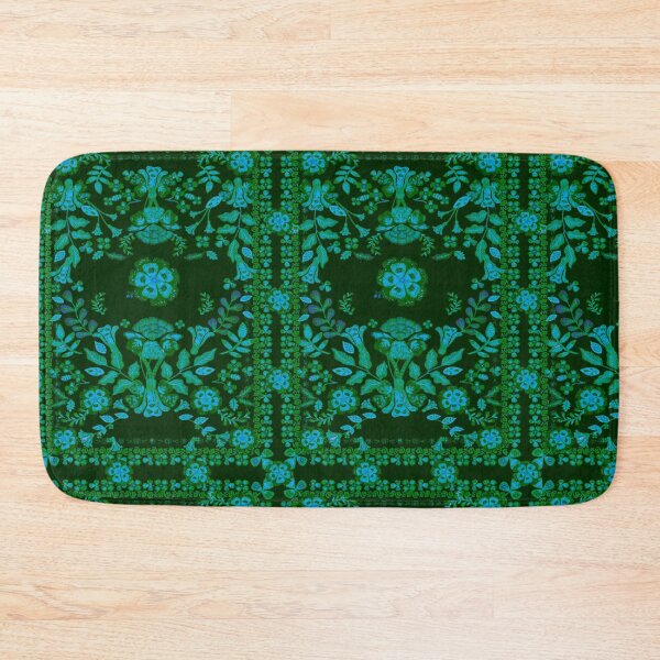 Item preview, Green Folk Floral Tapestry designed and sold by Loomandlorebyh.
