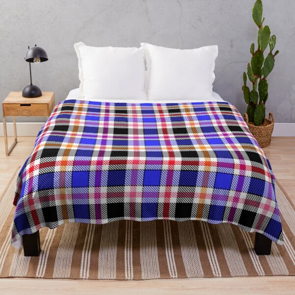 Item preview, Blue Black Multicolored Flannel Tartan Pattern Design  designed and sold by PatternTitan.
