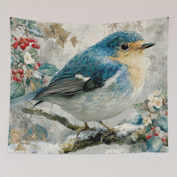 Item preview, Charming Christmas Robin Illustration – Festive Holiday Bird Art designed and sold by Gino By Design.